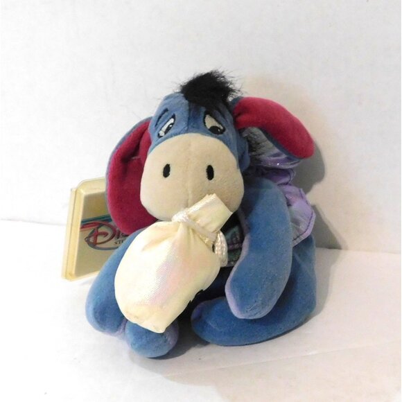 Disney Store Sugar Plum Fairy Eeyore Mini Bean Bag Plush 7" Tags Exclusive - Picture 1 of 7
